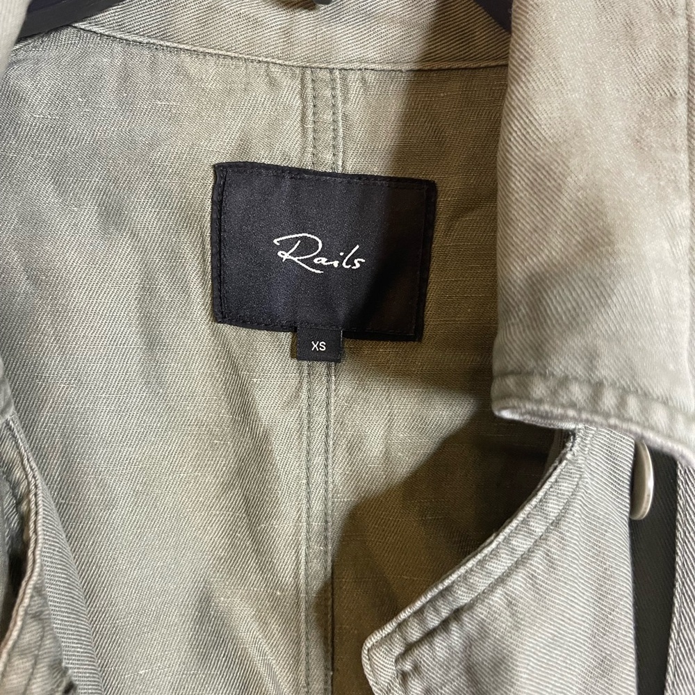 RAILS Barclay Sage Women's Double Breasted Military Utility Jacket Xs - Picture 5 of 5